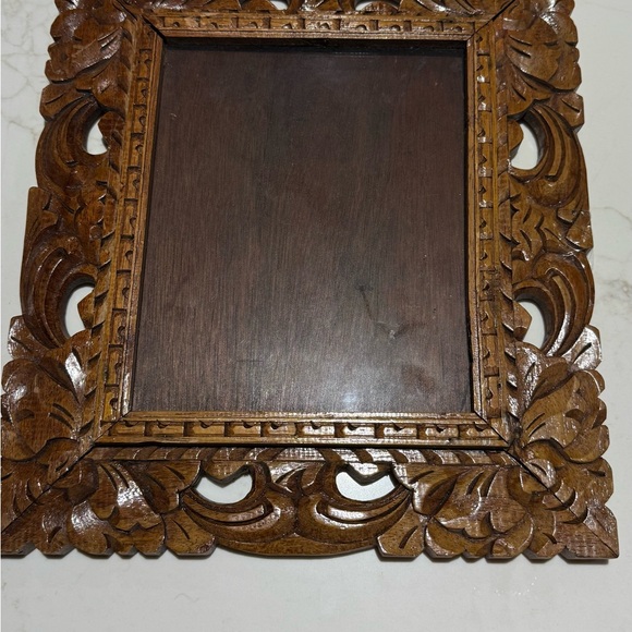 Other - Intricately Carved Brown Wooden Frame